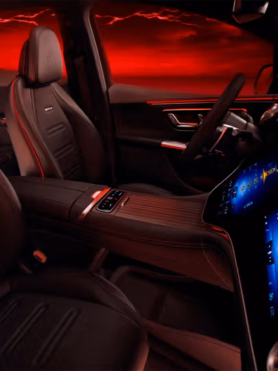 Performancesitze des Mercedes-AMG EQE 43 4MATIC SUV.
