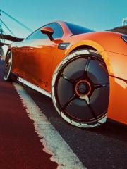 Close-up of the tyres and rims of the Concept AMG GT XX