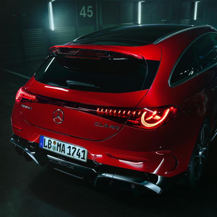 Das Heck des Mercedes-AMG CLA 45 4MATIC+ Shooting Brake