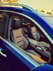 View from the outside of the front seats of the Mercedes-AMG GLS SUV
