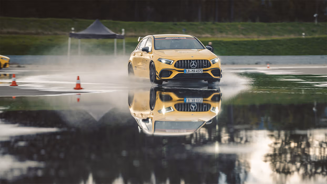 Mercedes-AMG on a practice track
