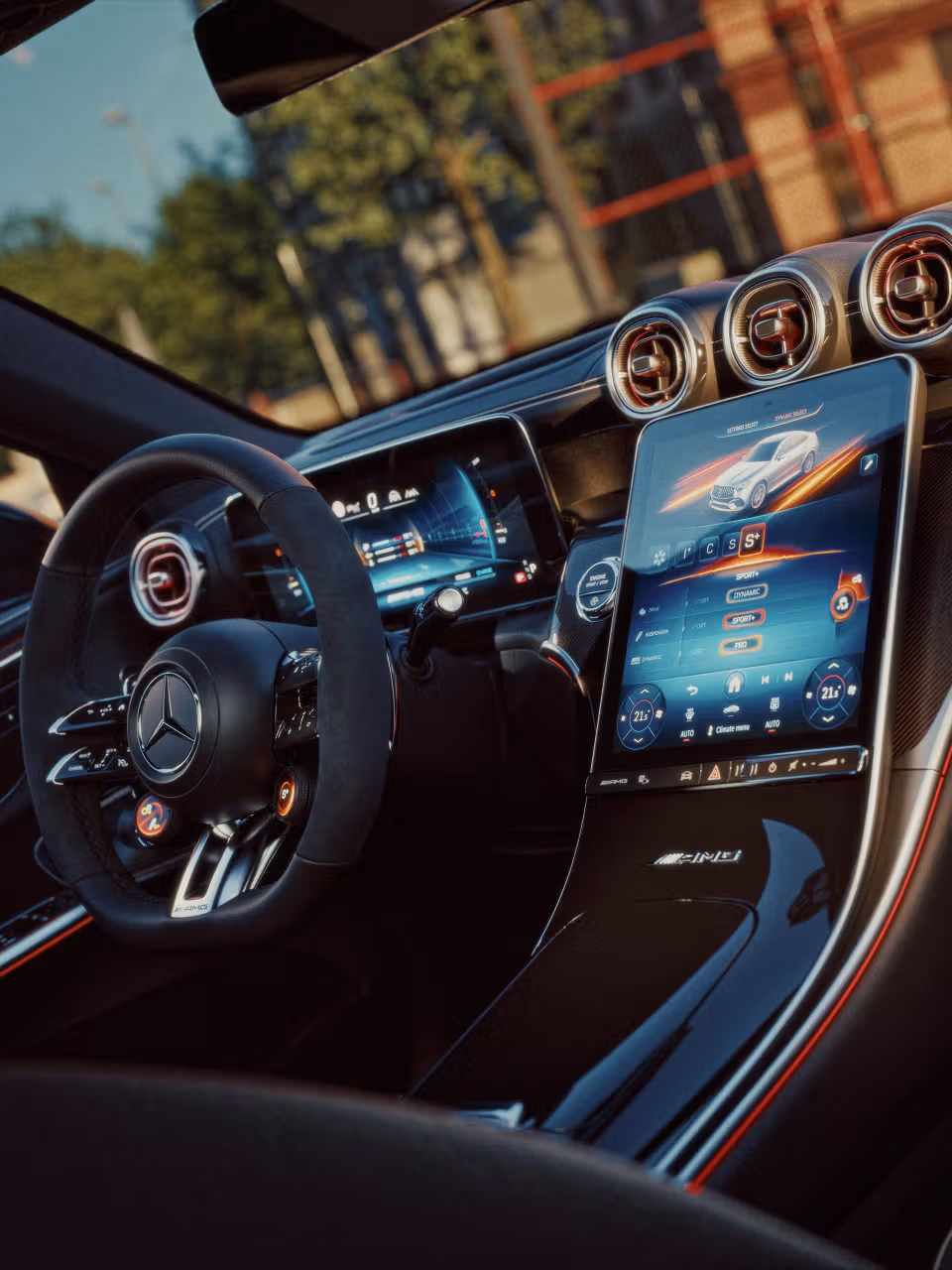 Interieur des Mercedes-AMG GLC 53 4MATIC+ Coupé