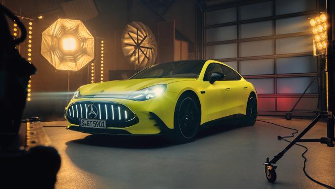 Campaign photoshoot with Gabriel Macht and the Mercedes-AMG GT 4-Door Coupé