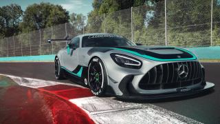 The Mercedes-AMG GT2 Edition W16 cornering