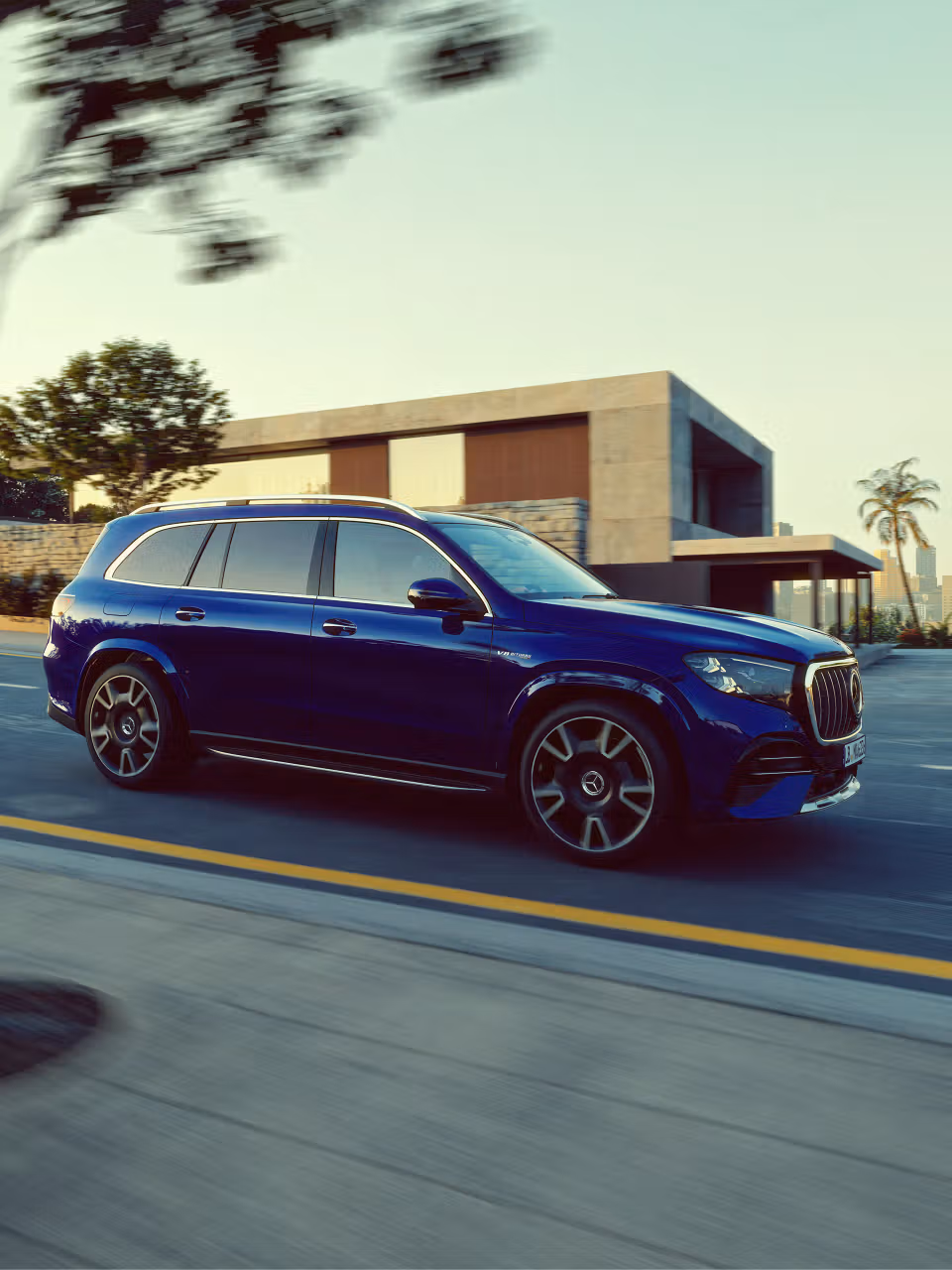 Side view of the Mercedes-AMG GLS SUV