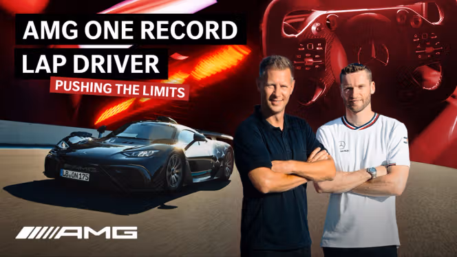 The AMG ONE on its way to the record drive.